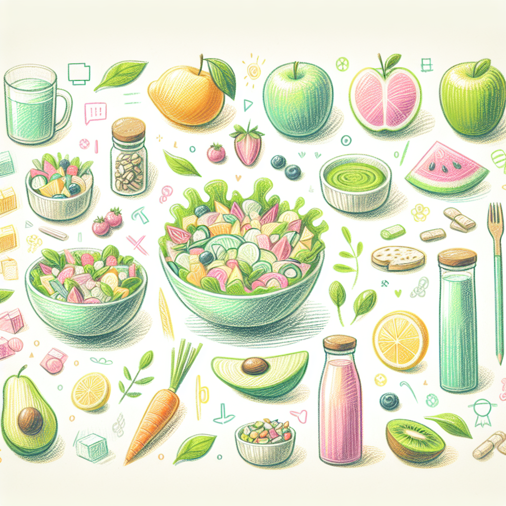 Pastelková ilustrace znázorňující téma: Studená jídla