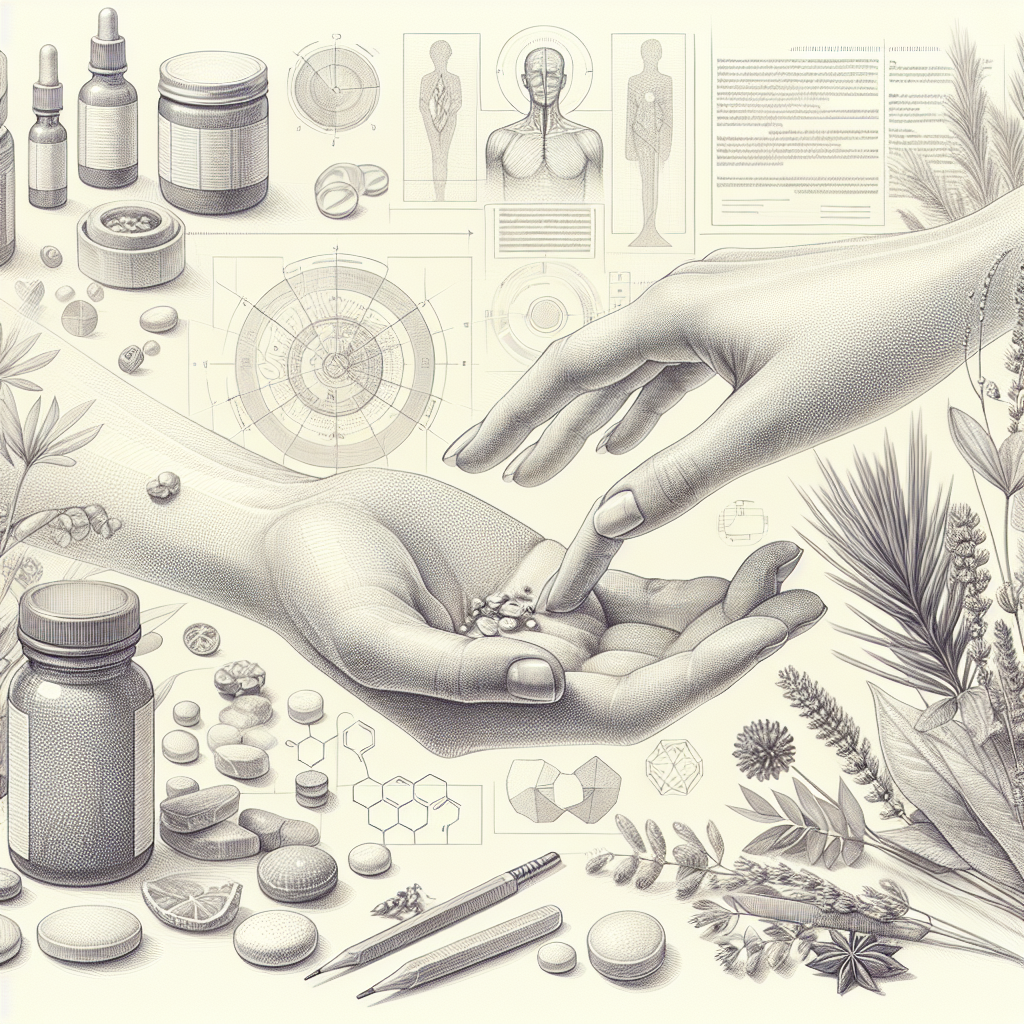 Pastelková ilustrace znázorňující téma: Alternativní medicína