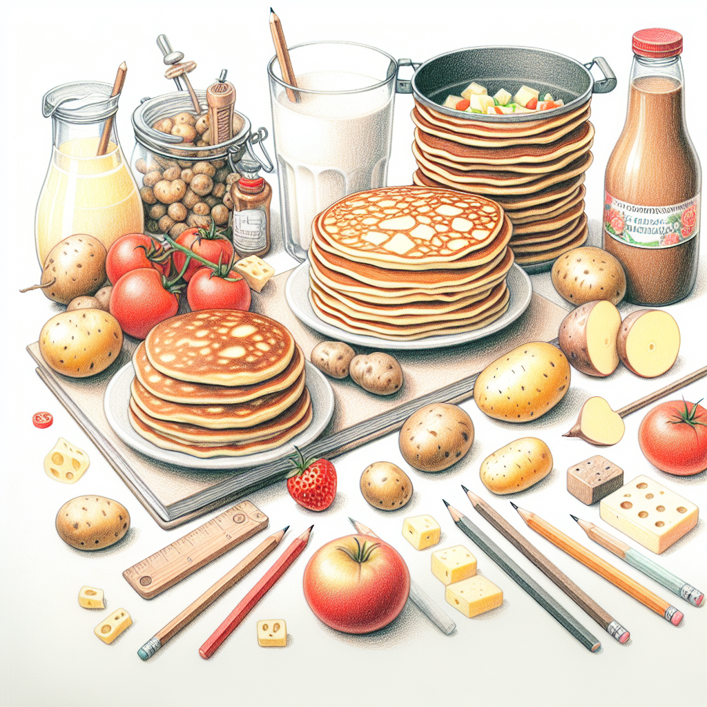 Pastelková ilustrace znázorňující téma: Recepty