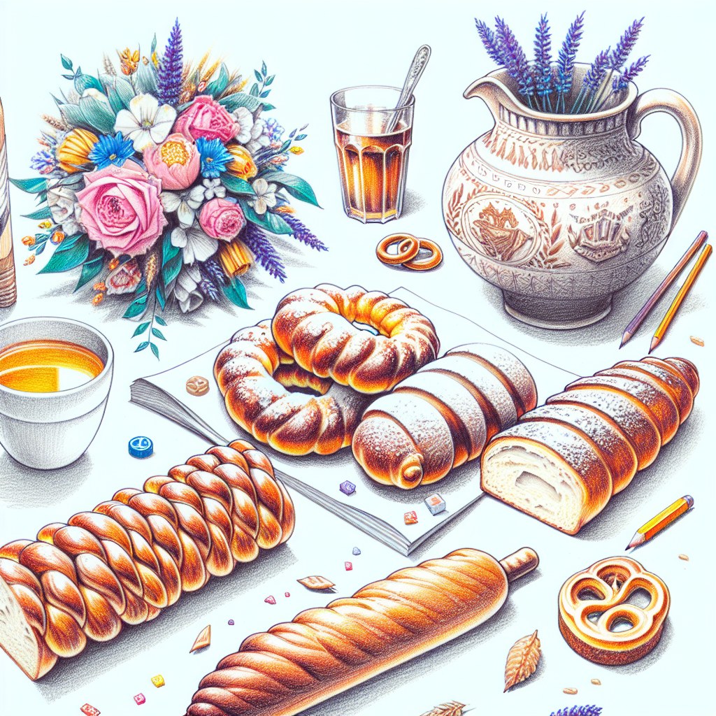 Pastelková ilustrace znázorňující téma: Recepty