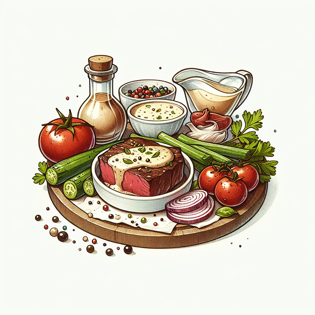 Pastelková ilustrace znázorňující téma: Česká kuchyně