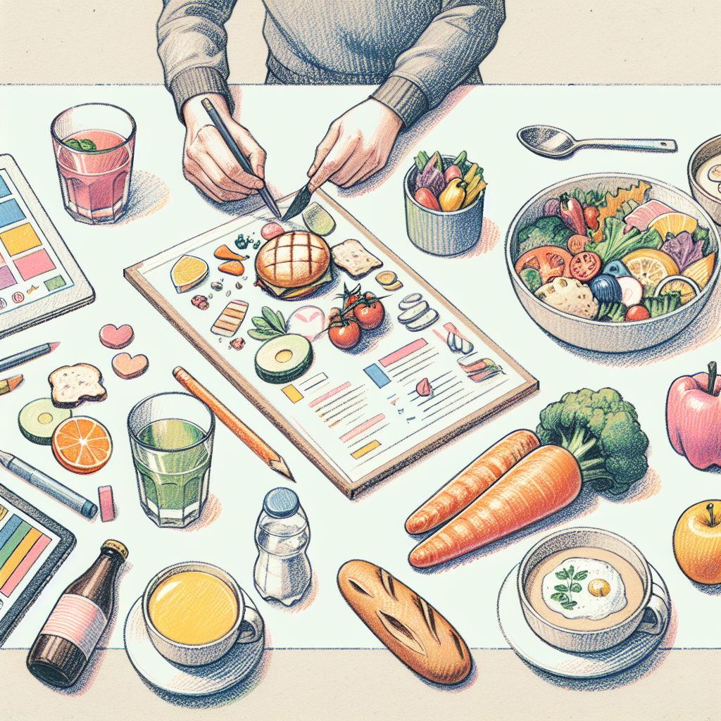 Pastelková ilustrace znázorňující téma: Zdravá strava