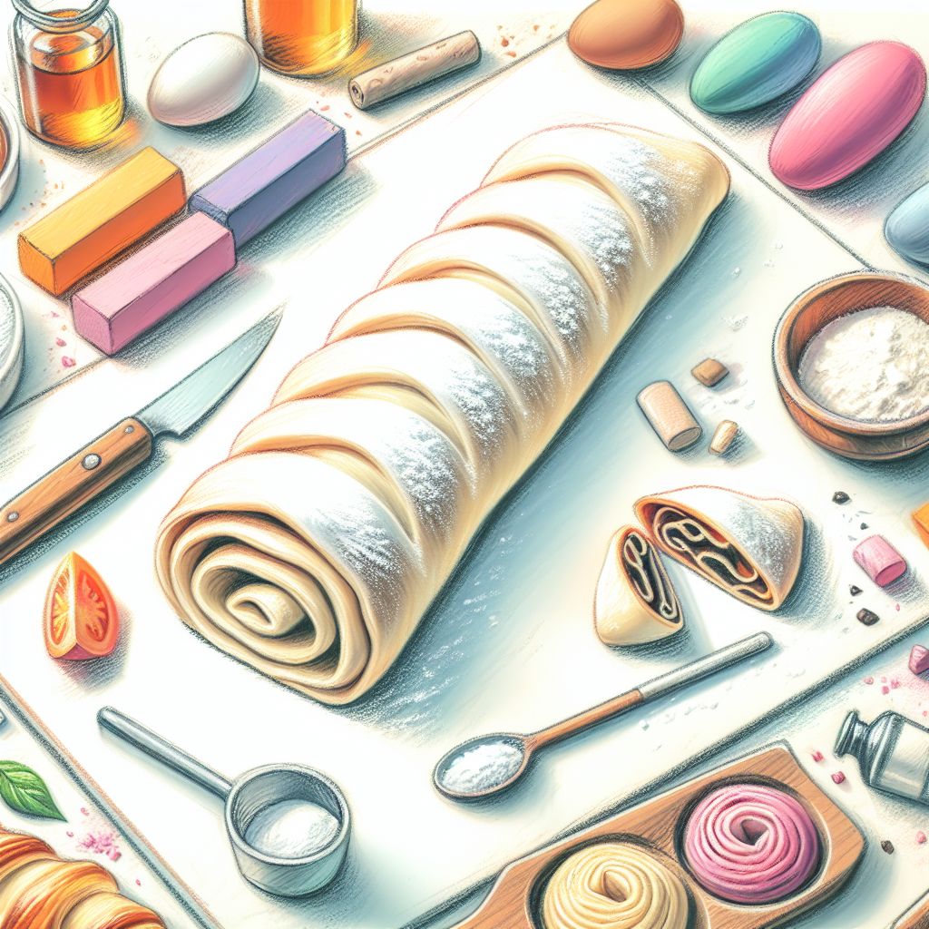 Pastelková ilustrace znázorňující téma: Dezerty