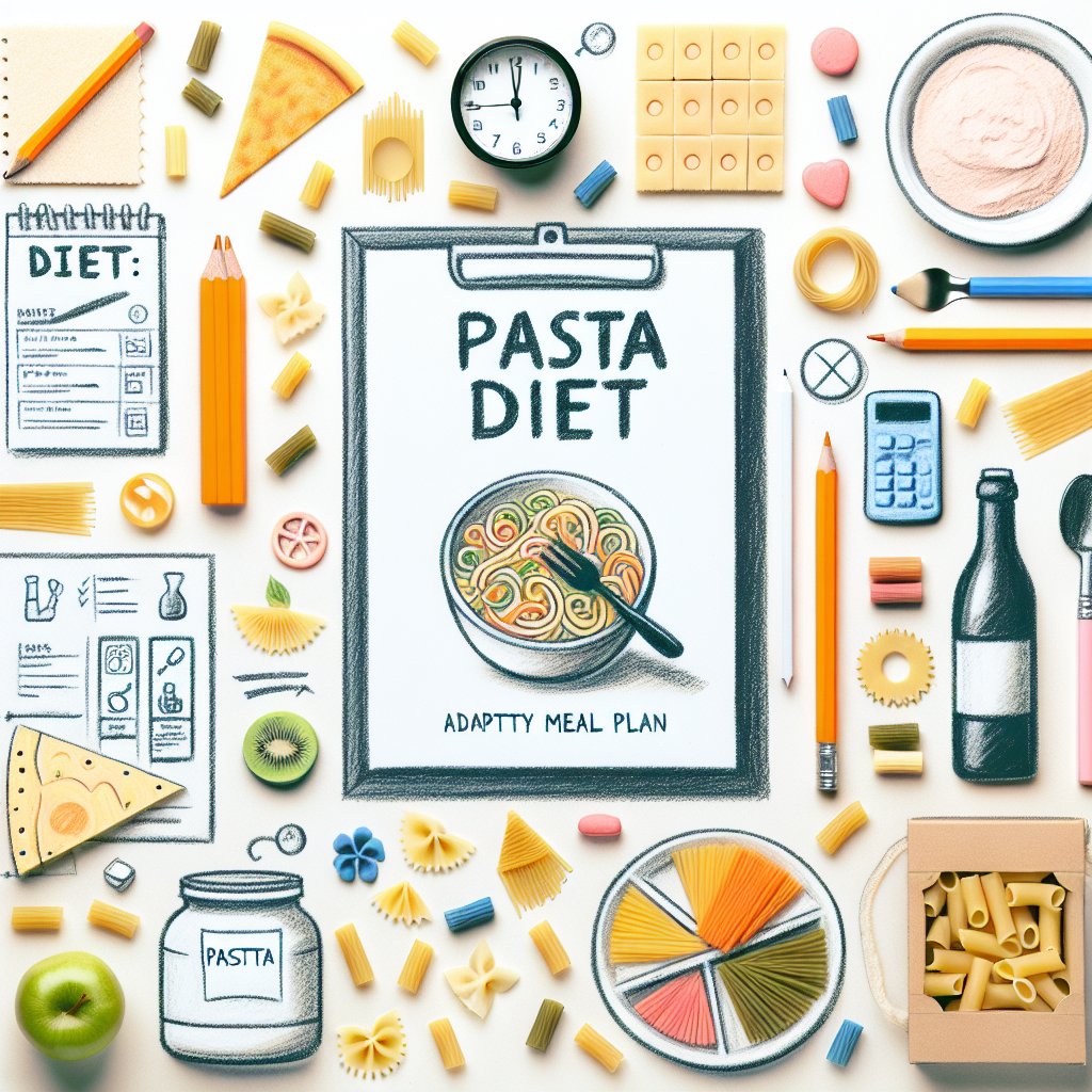 Pastelková ilustrace znázorňující téma: Diety