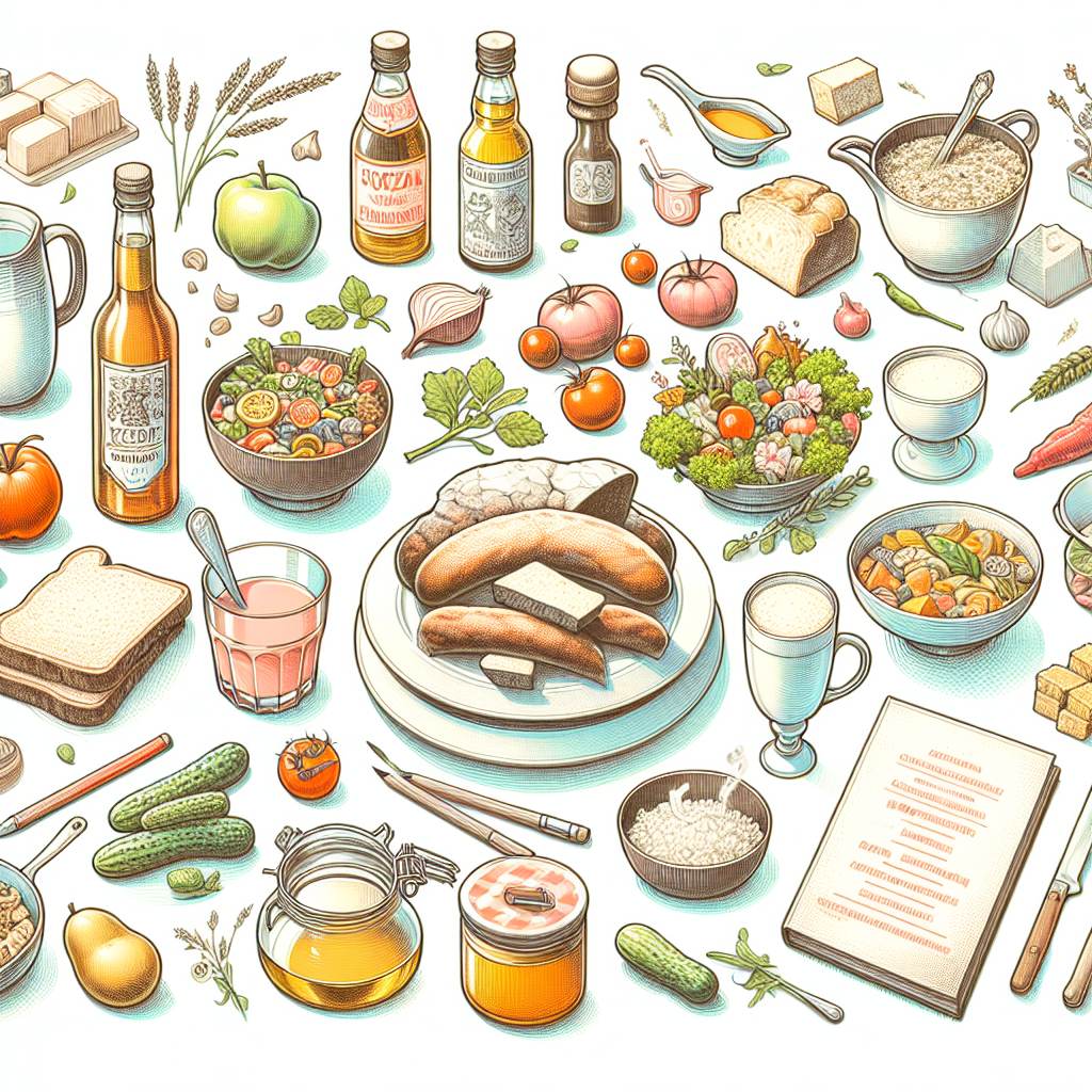 Pastelková ilustrace znázorňující téma: Česká kuchyně