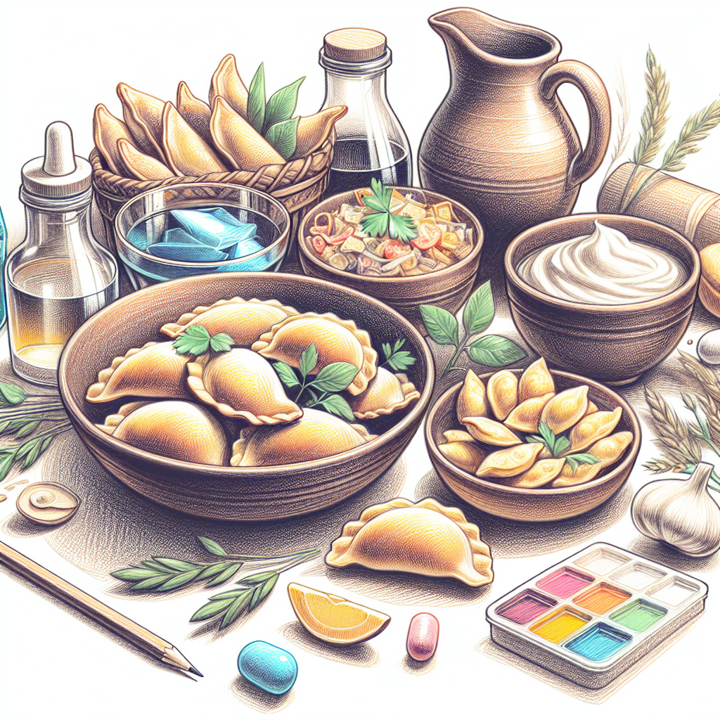 Pastelková ilustrace znázorňující téma: Polská kuchyně