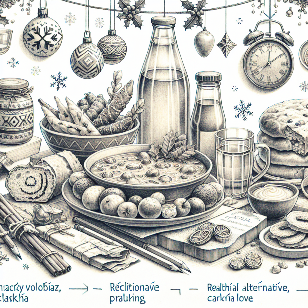Pastelková ilustrace znázorňující téma: Vánoční tradice