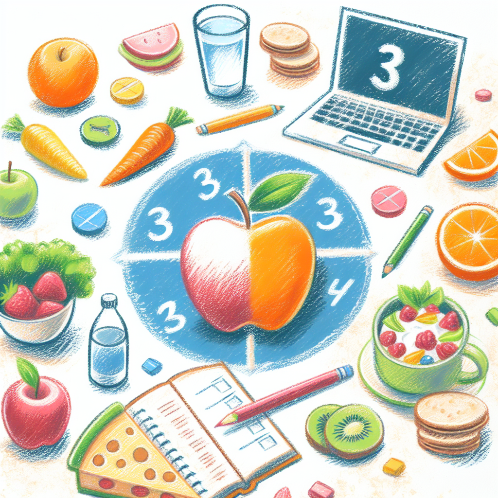 Pastelková ilustrace znázorňující téma: Diety