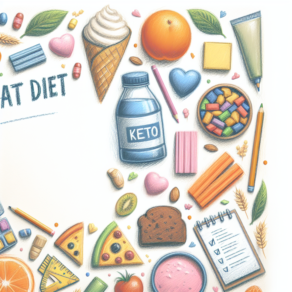 Pastelková ilustrace znázorňující téma: Diety