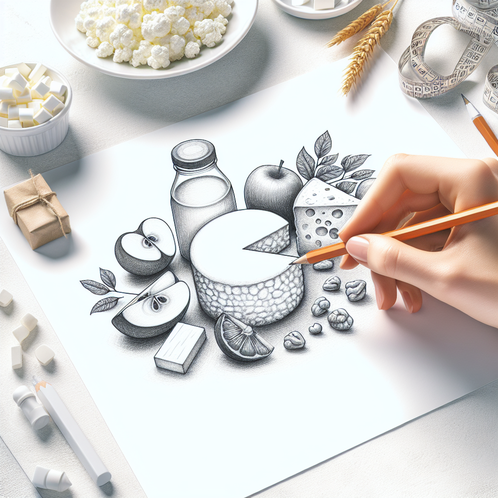 Pastelková ilustrace znázorňující téma: Výživa a diety