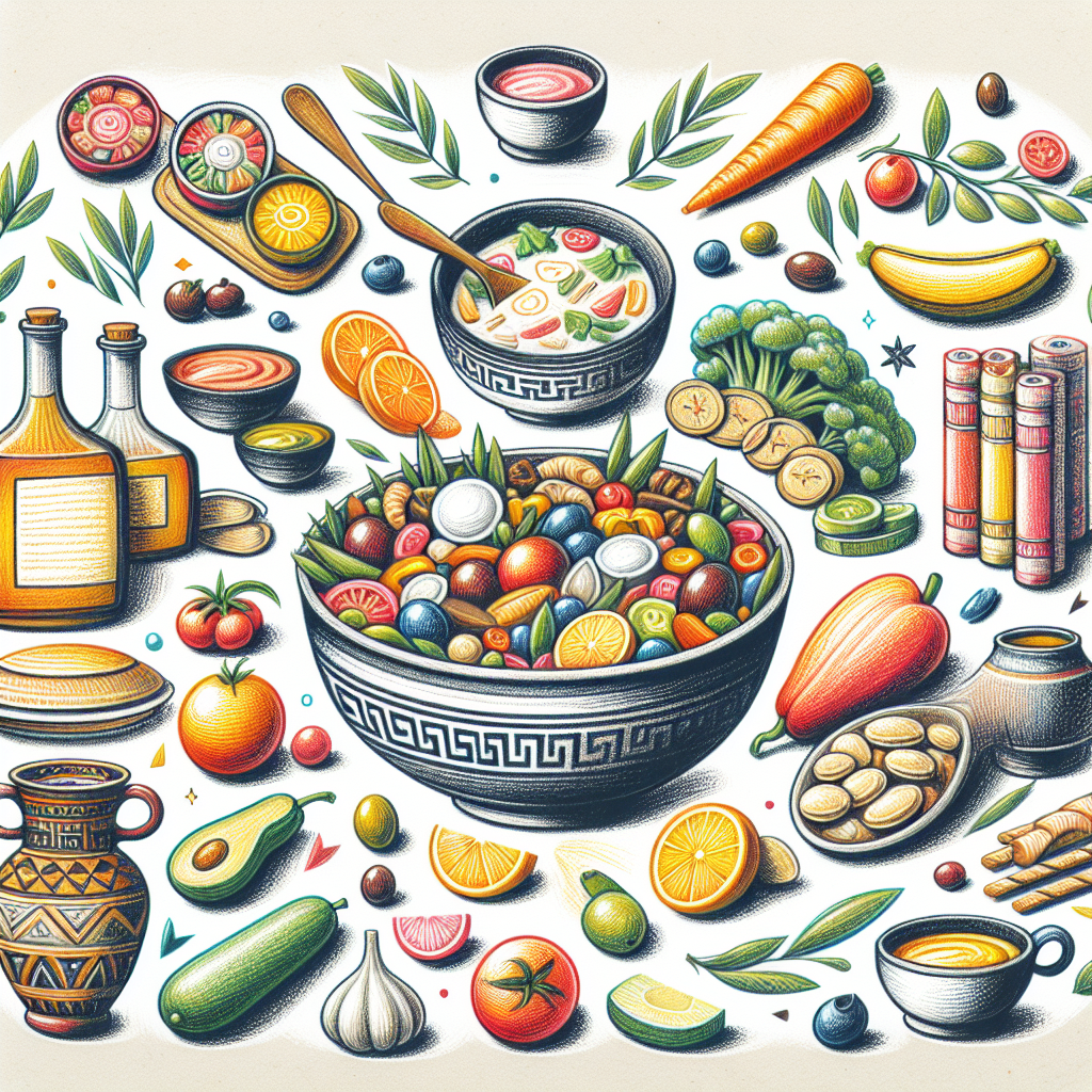 Pastelková ilustrace znázorňující téma: Gastronomie