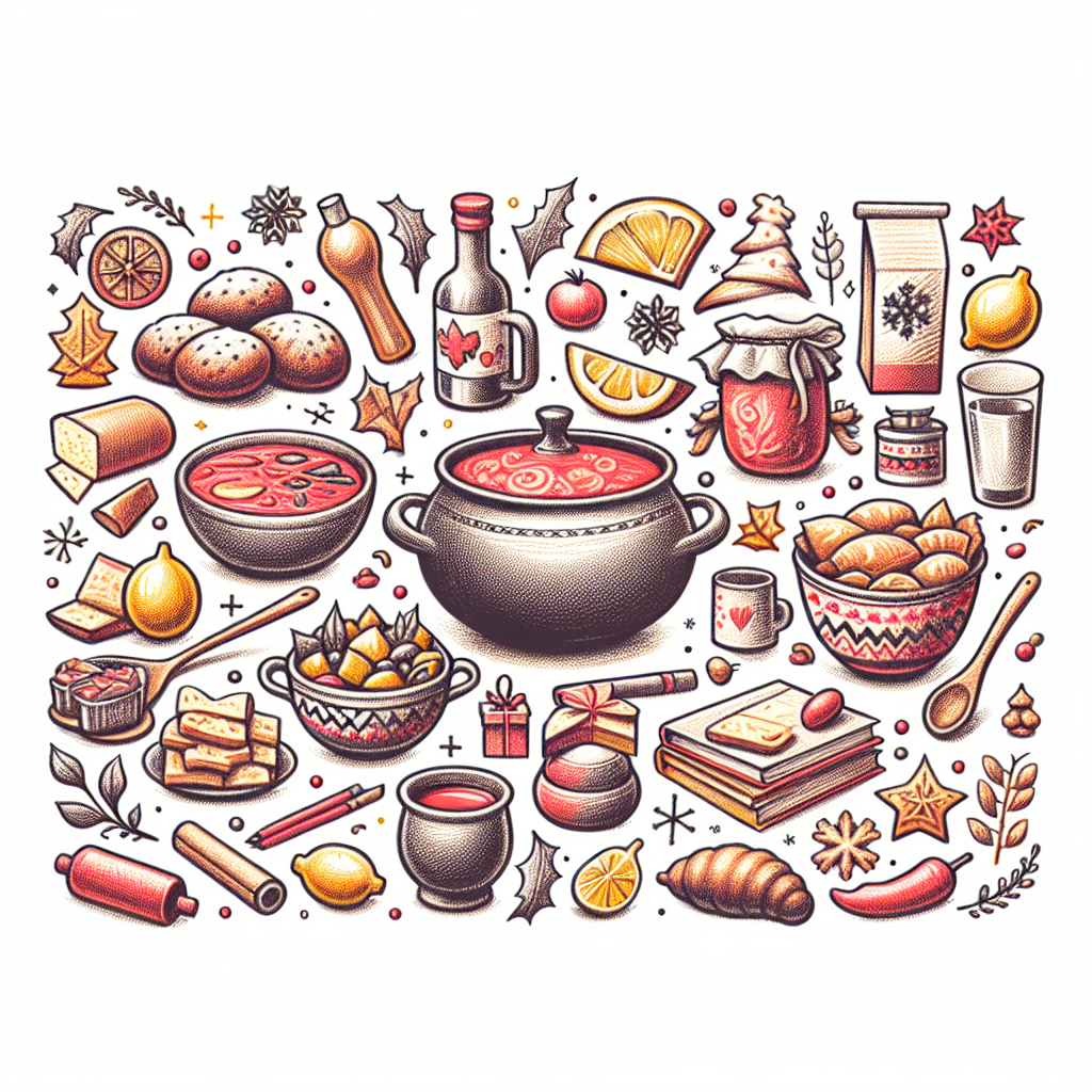 Pastelková ilustrace znázorňující téma: Vánoční tradice