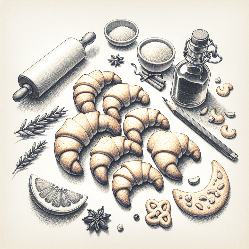 Pastelková ilustrace znázorňující téma: Recepty na cukroví