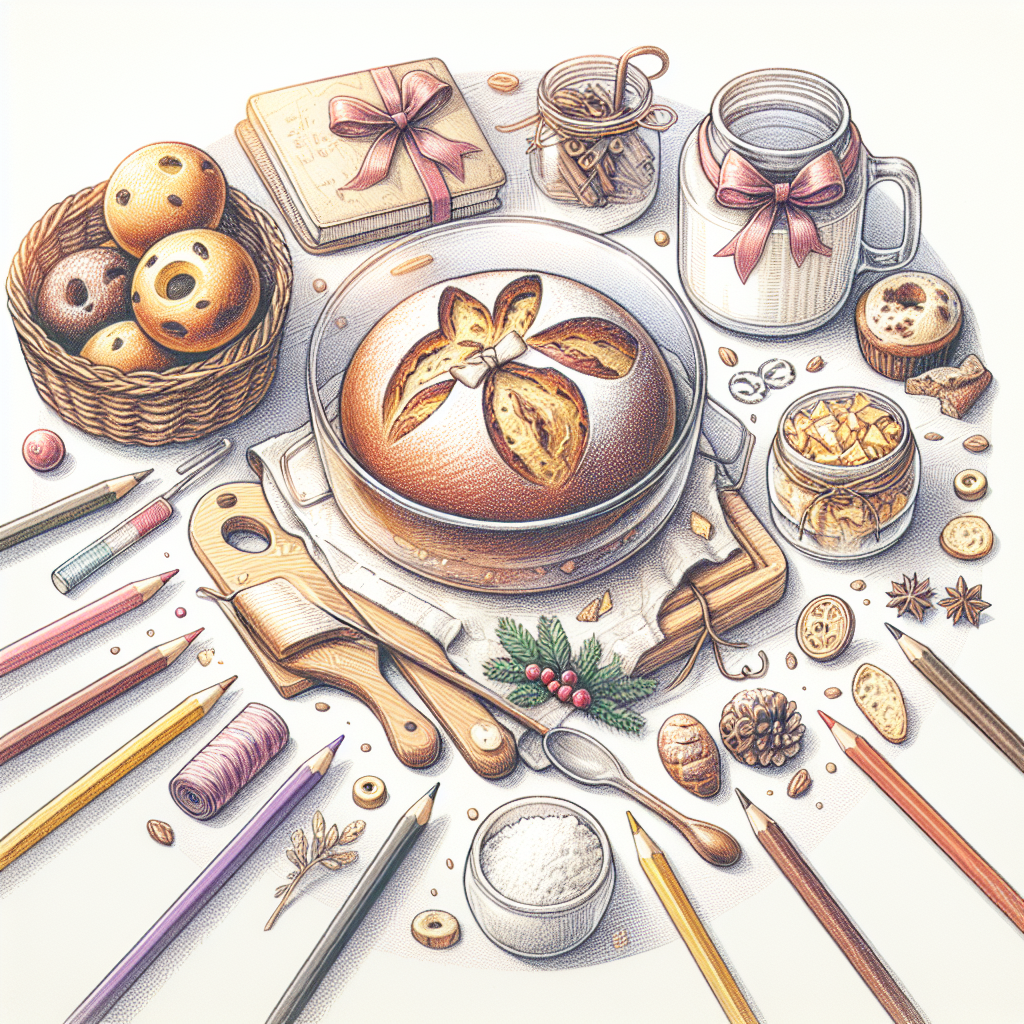 Pastelková ilustrace znázorňující téma: Vánoční recepty