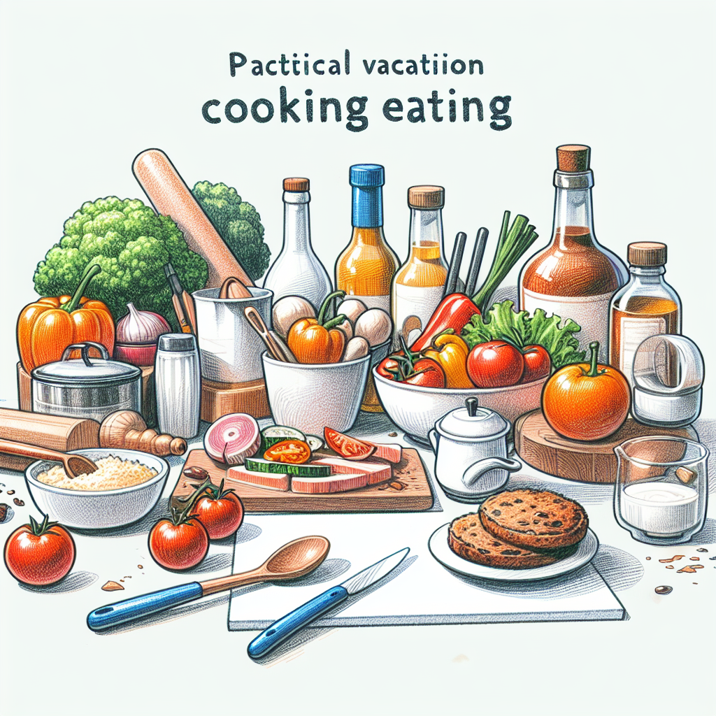 Pastelková ilustrace znázorňující téma: Cestování a gastronomie