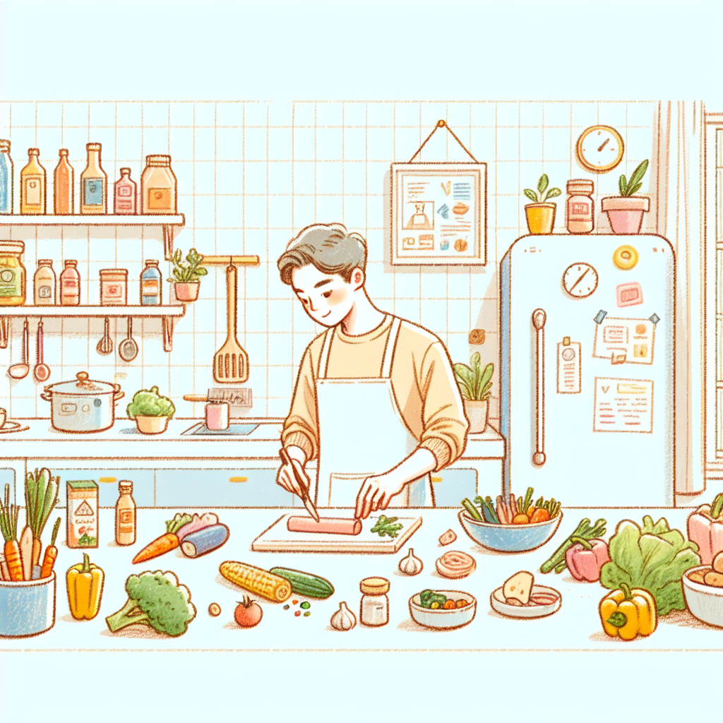 Pastelková ilustrace znázorňující téma: Gastronomie