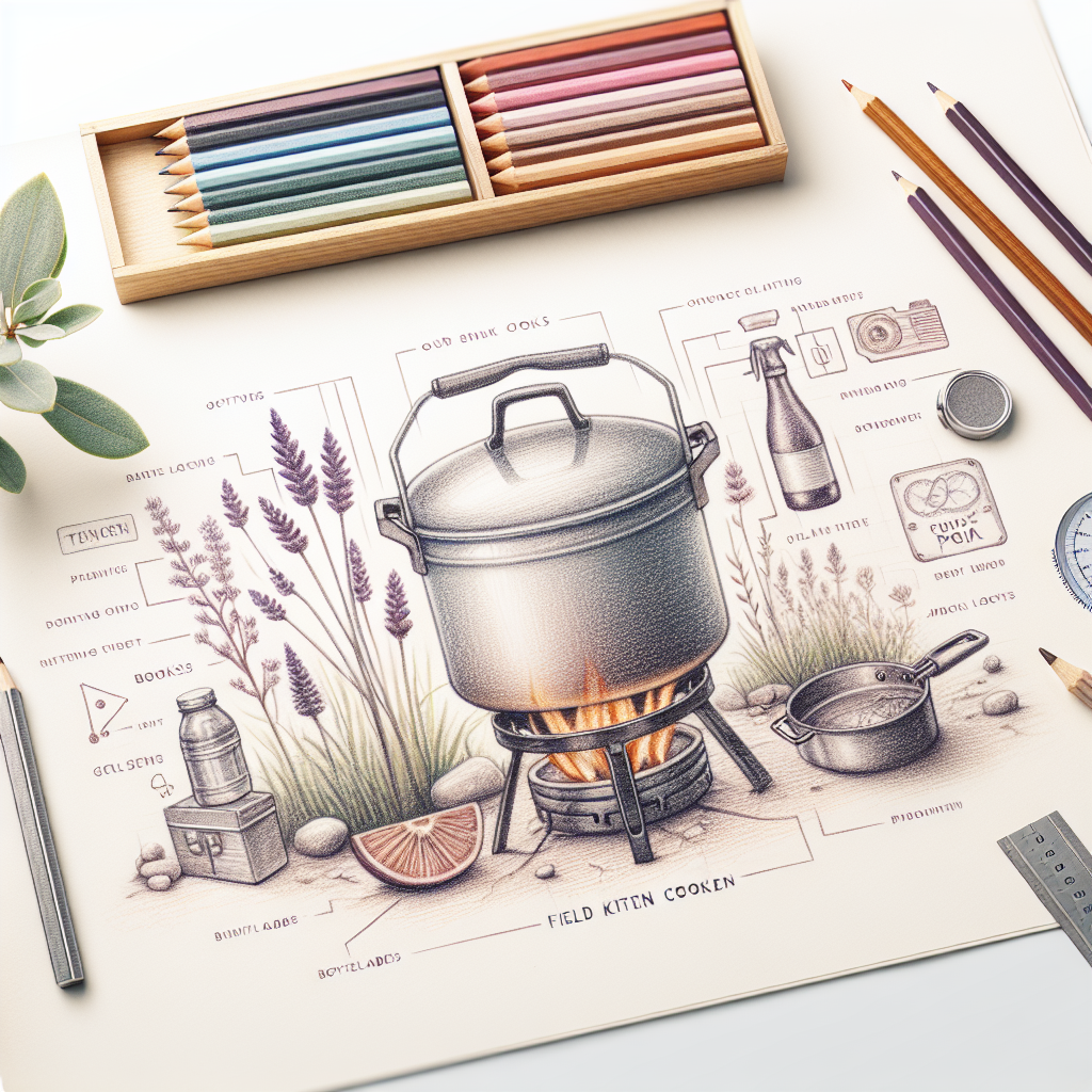 Pastelková ilustrace znázorňující téma: Vaření