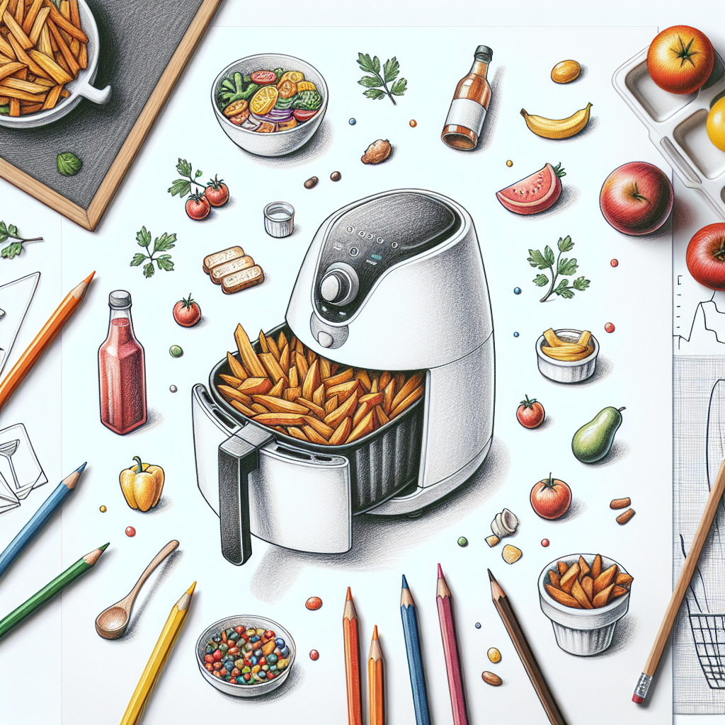 Pastelková ilustrace znázorňující téma: Vaření