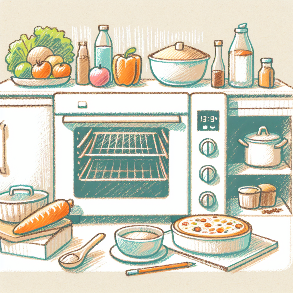 Pastelková ilustrace znázorňující téma: Kuchyňské techniky