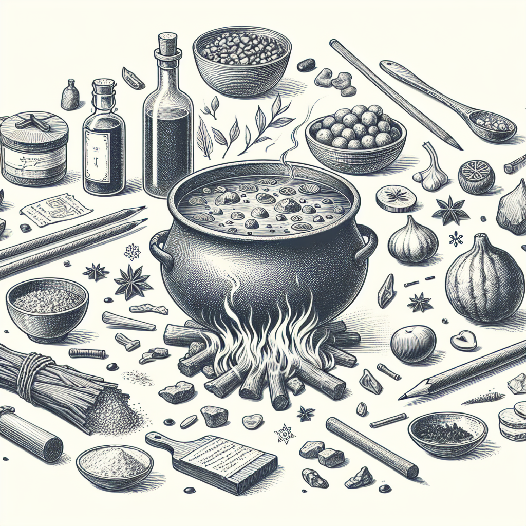 Pastelková ilustrace znázorňující téma: Vaření