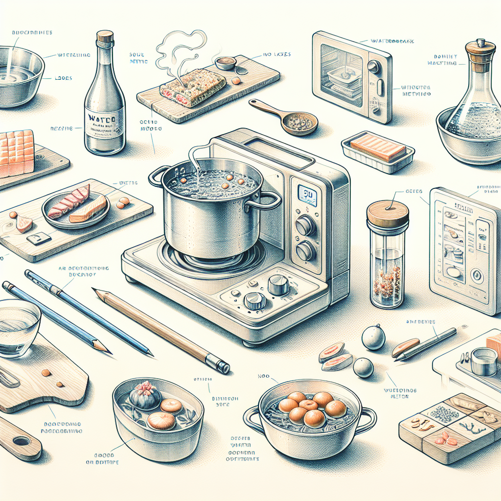 Pastelková ilustrace znázorňující téma: Kuchyňské techniky
