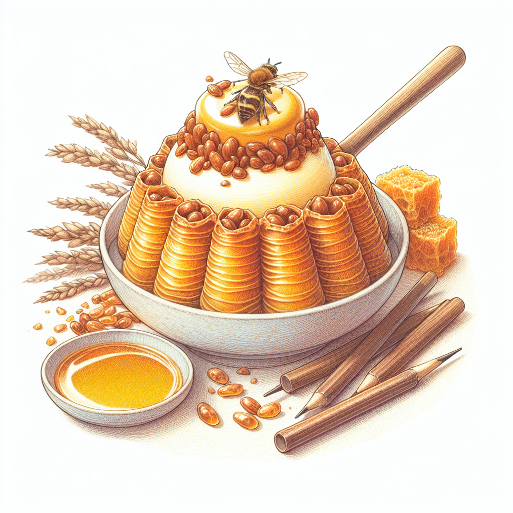 Pastelková ilustrace znázorňující téma: Cukroví