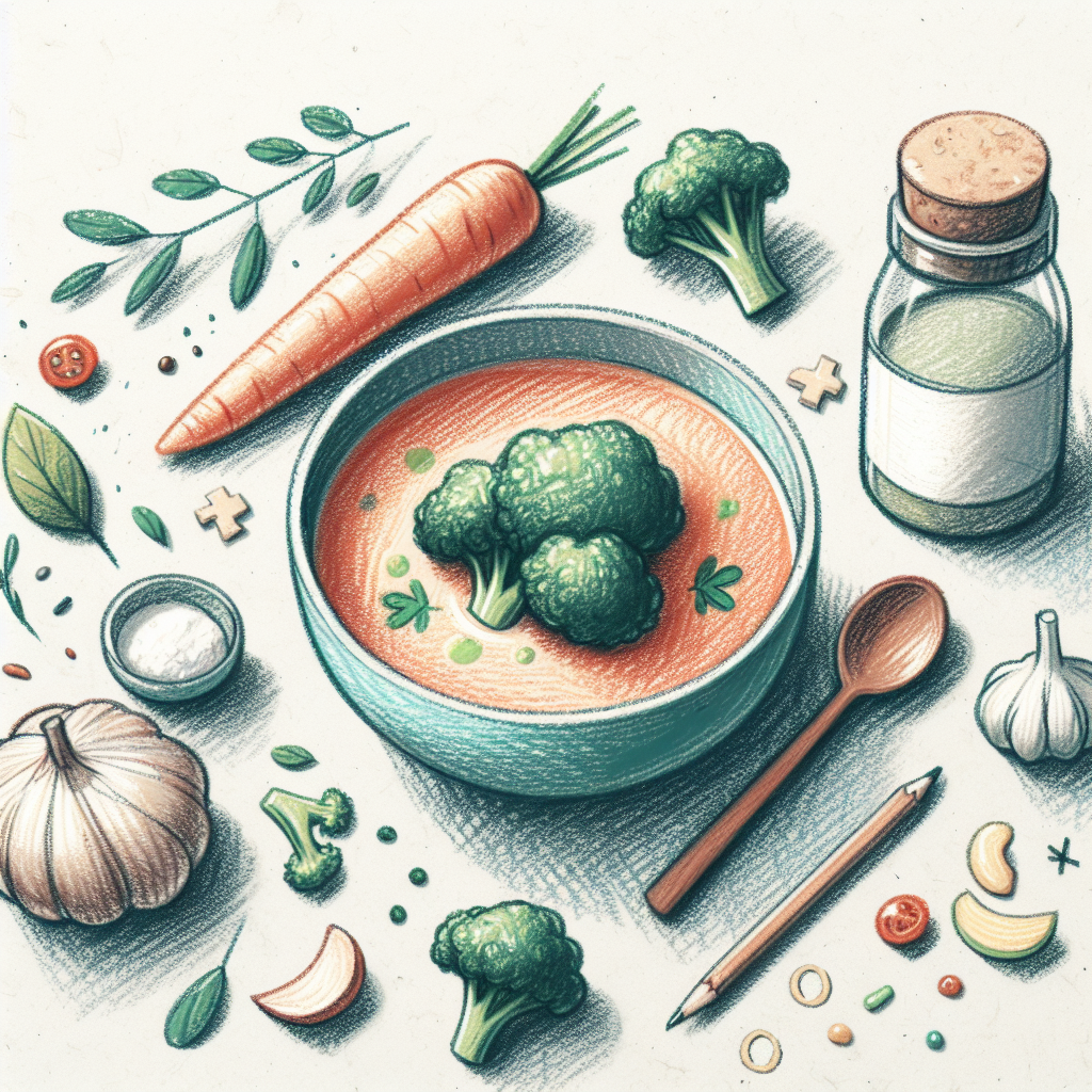 Pastelková ilustrace znázorňující téma: Recepty
