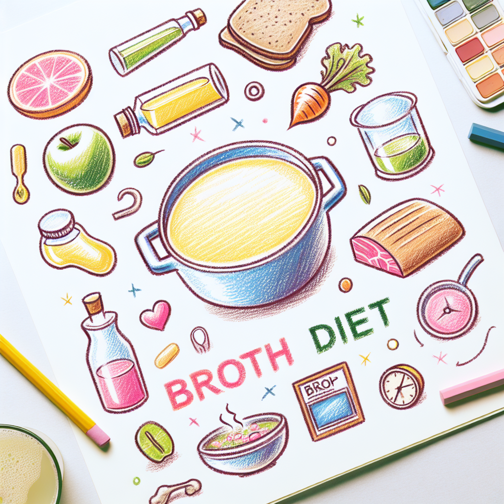 Pastelková ilustrace znázorňující téma: Diety