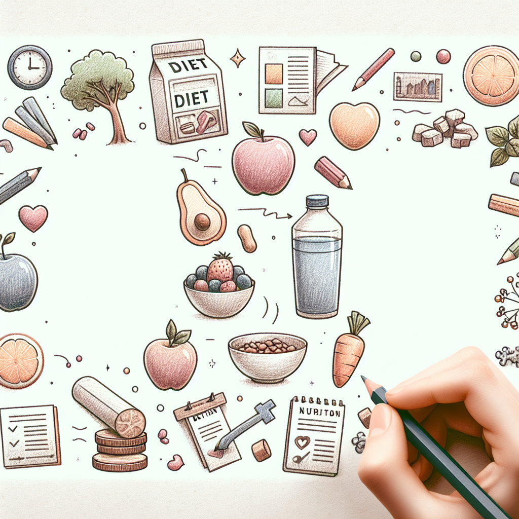 Pastelková ilustrace znázorňující téma: Zdravá výživa