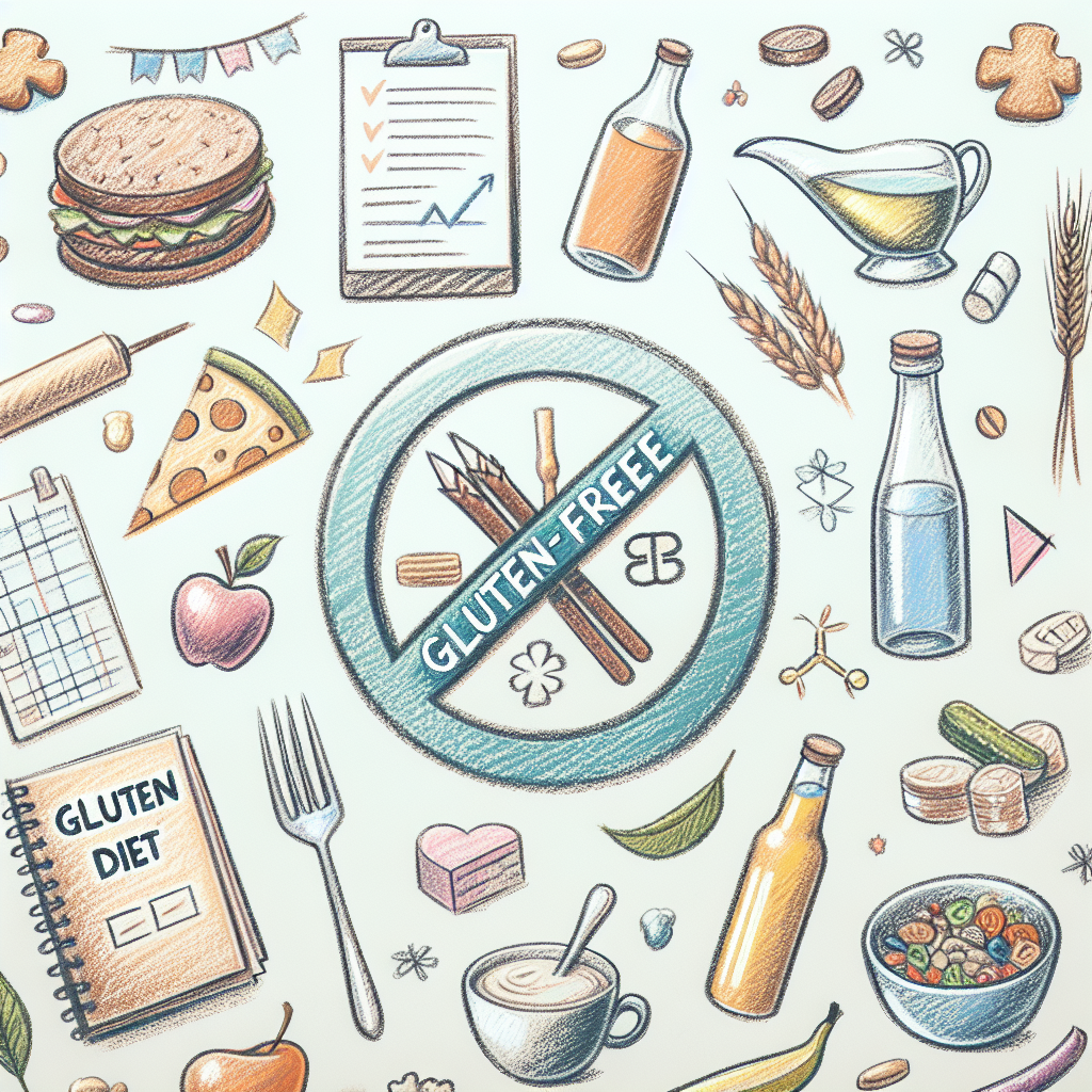Pastelková ilustrace znázorňující téma: Bezlepková dieta
