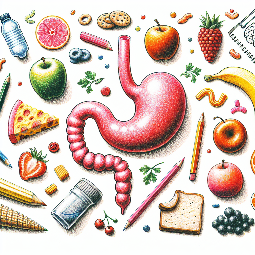 Pastelková ilustrace znázorňující téma: Zdraví a výživa