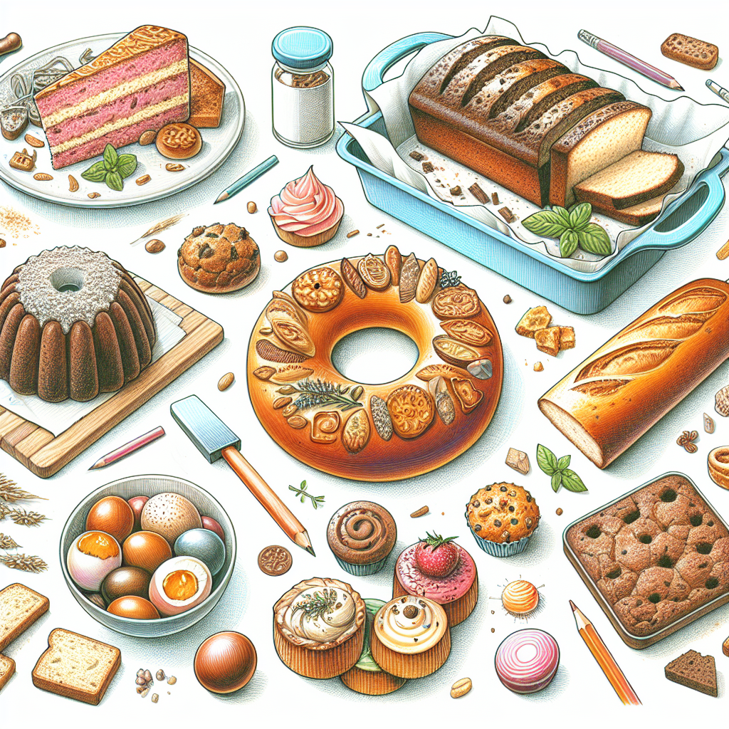 Pastelková ilustrace znázorňující téma: Recepty