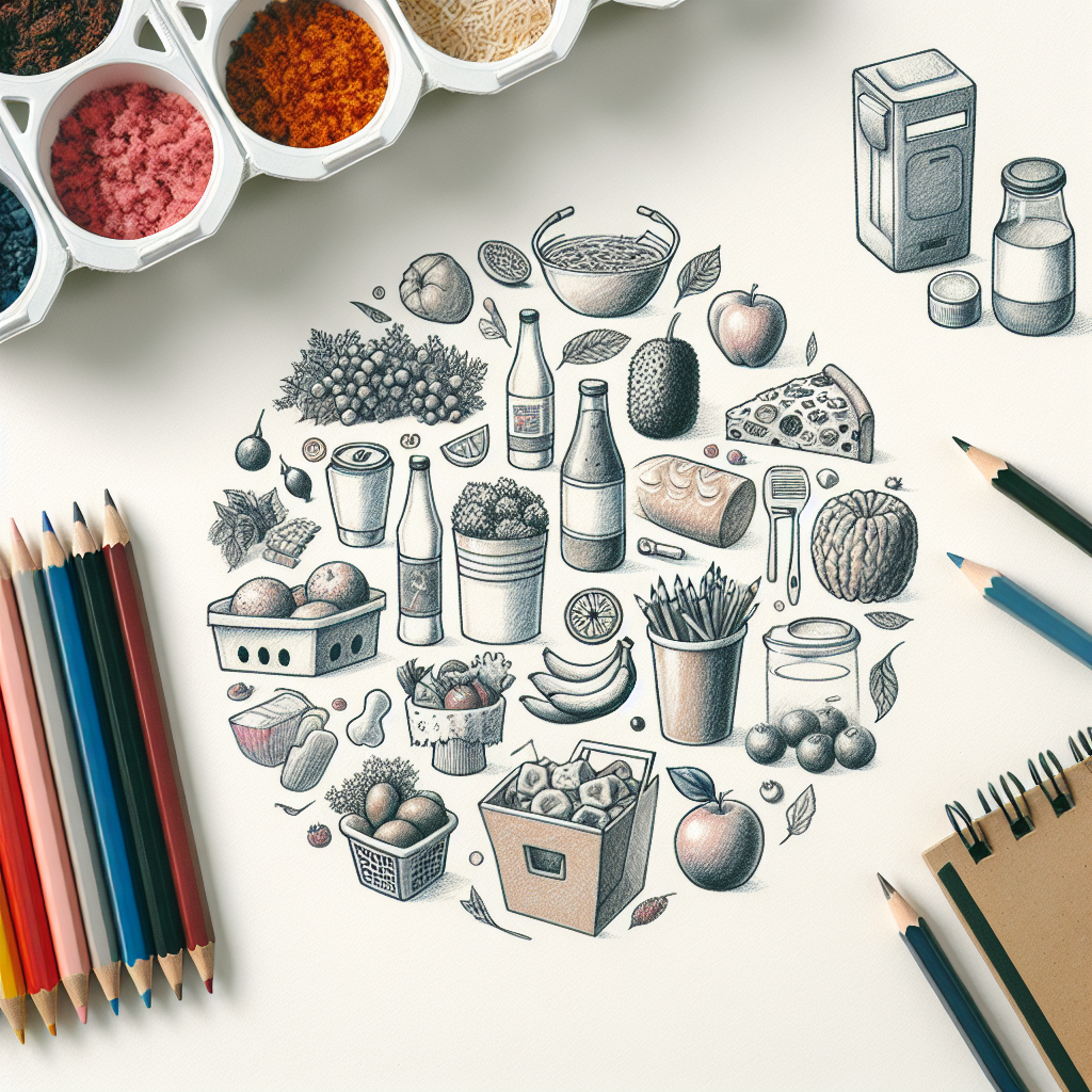 Pastelková ilustrace znázorňující téma: Udržitelnost