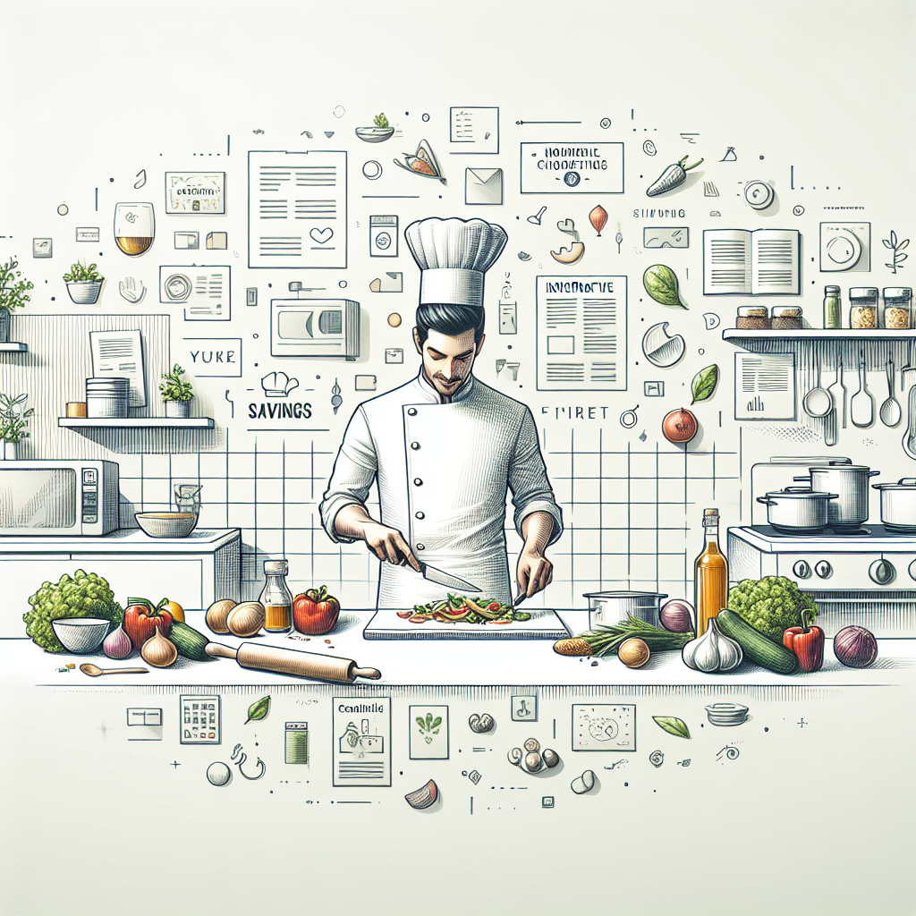Pastelková ilustrace znázorňující téma: Gastronomie
