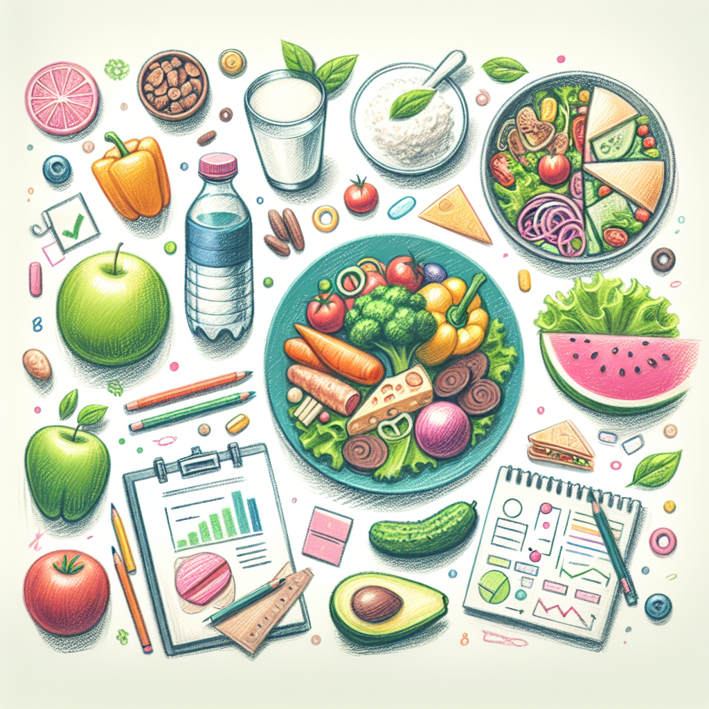 Pastelková ilustrace znázorňující téma: Vegetariánská strava