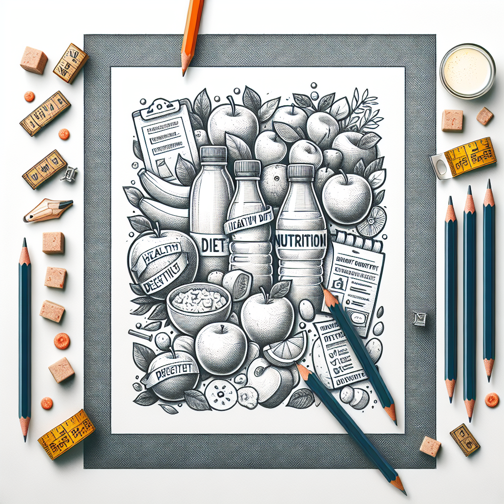 Pastelková ilustrace znázorňující téma: Zdravá výživa