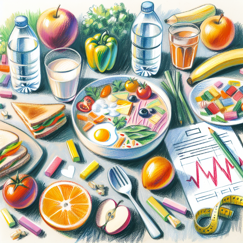 Pastelková ilustrace znázorňující téma: Zdravé stravování