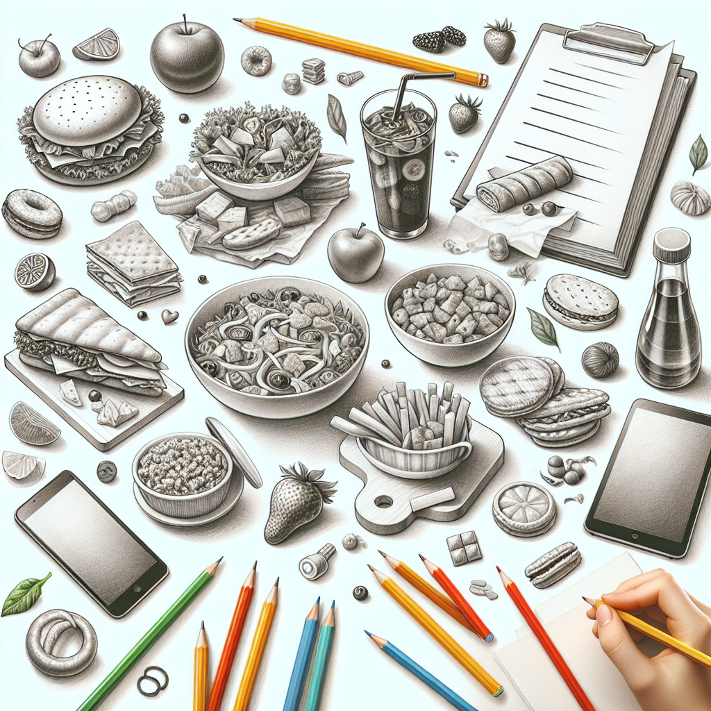 Pastelková ilustrace znázorňující téma: Zdravá strava