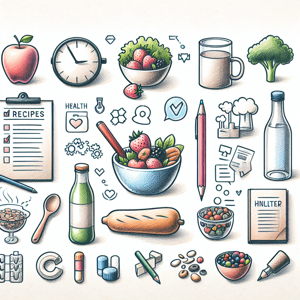 Pastelková ilustrace znázorňující téma: Zdravé vaření