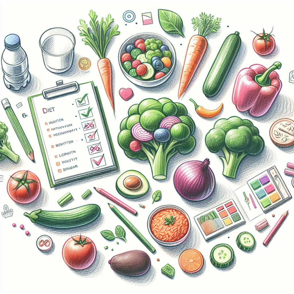 Pastelková ilustrace znázorňující téma: Zdravá výživa