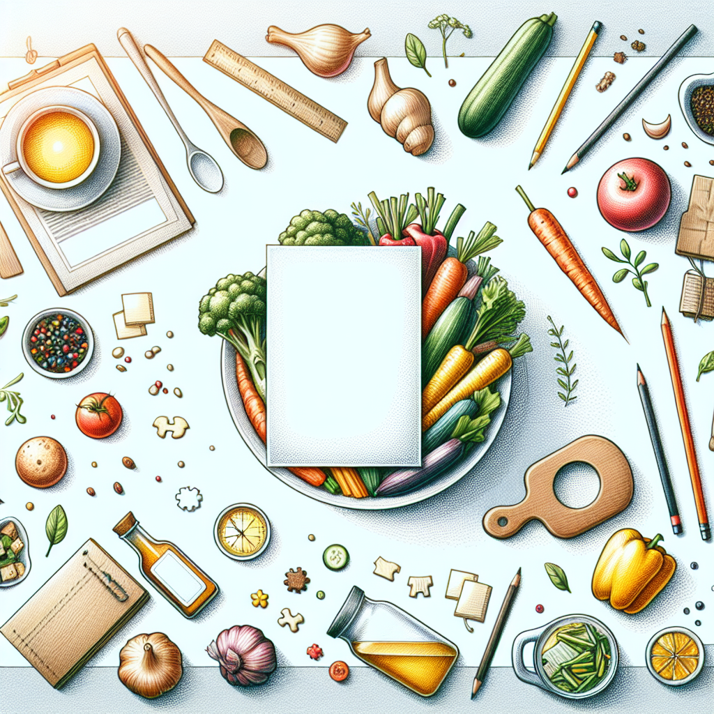 Pastelková ilustrace znázorňující téma: Recepty
