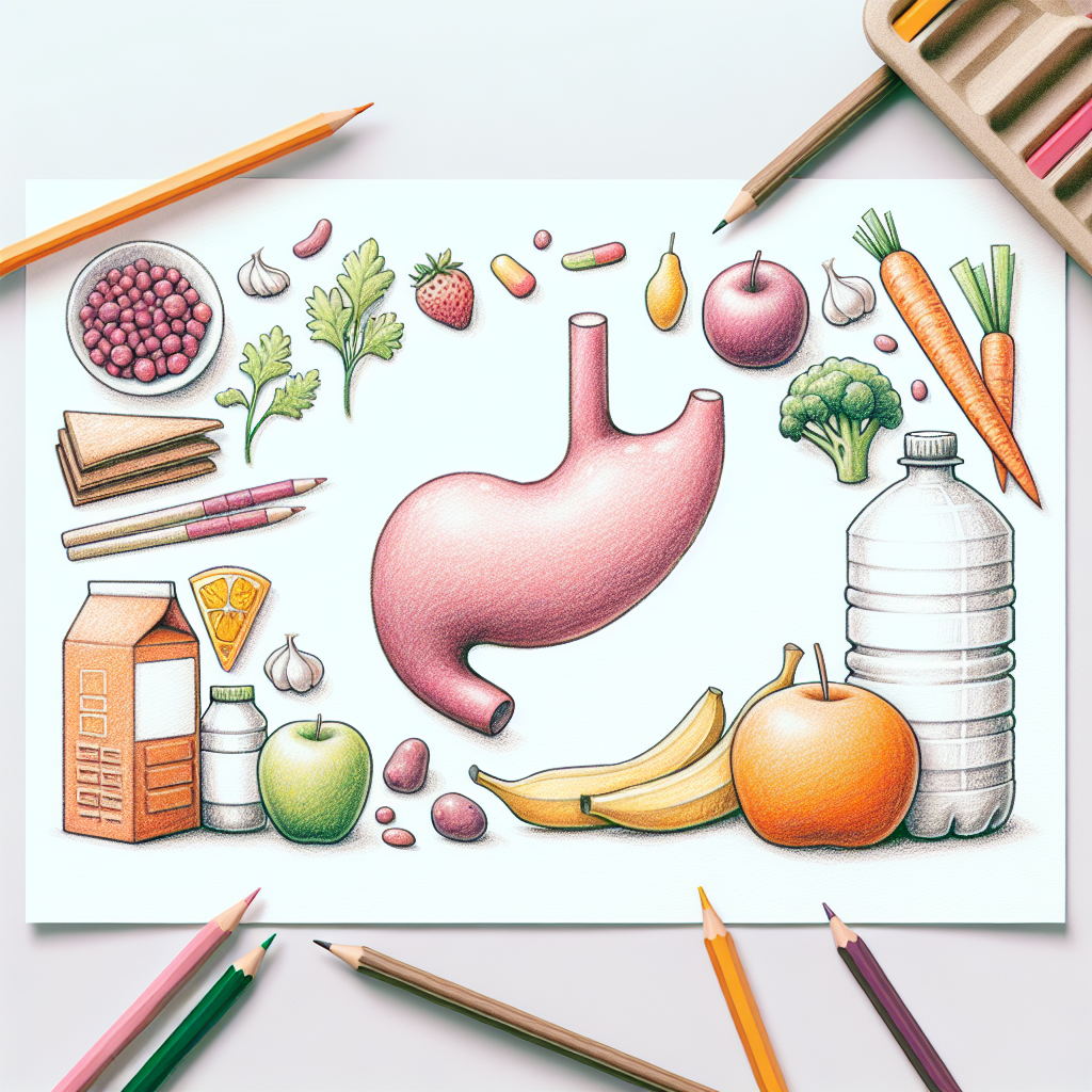 Pastelková ilustrace znázorňující téma: Zdravá výživa