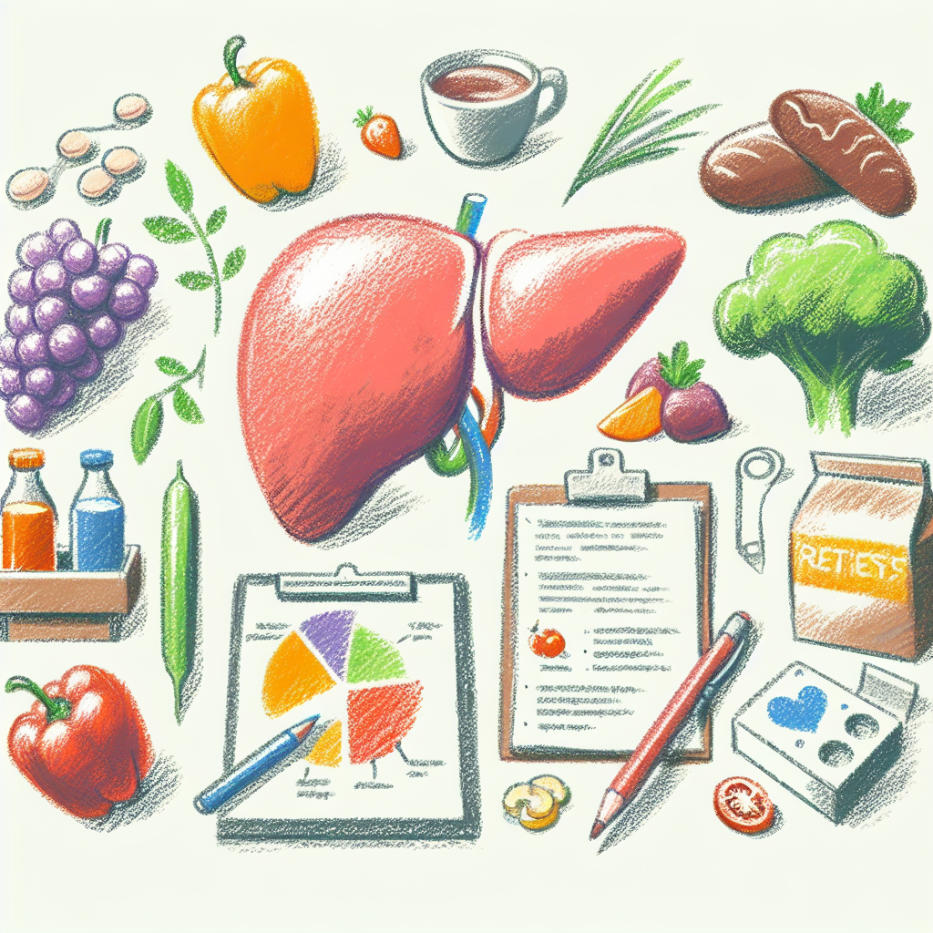 Pastelková ilustrace znázorňující téma: Žlučníková dieta