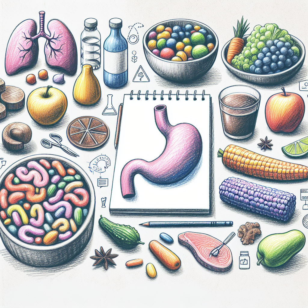 Pastelková ilustrace znázorňující téma: Diety a výživa