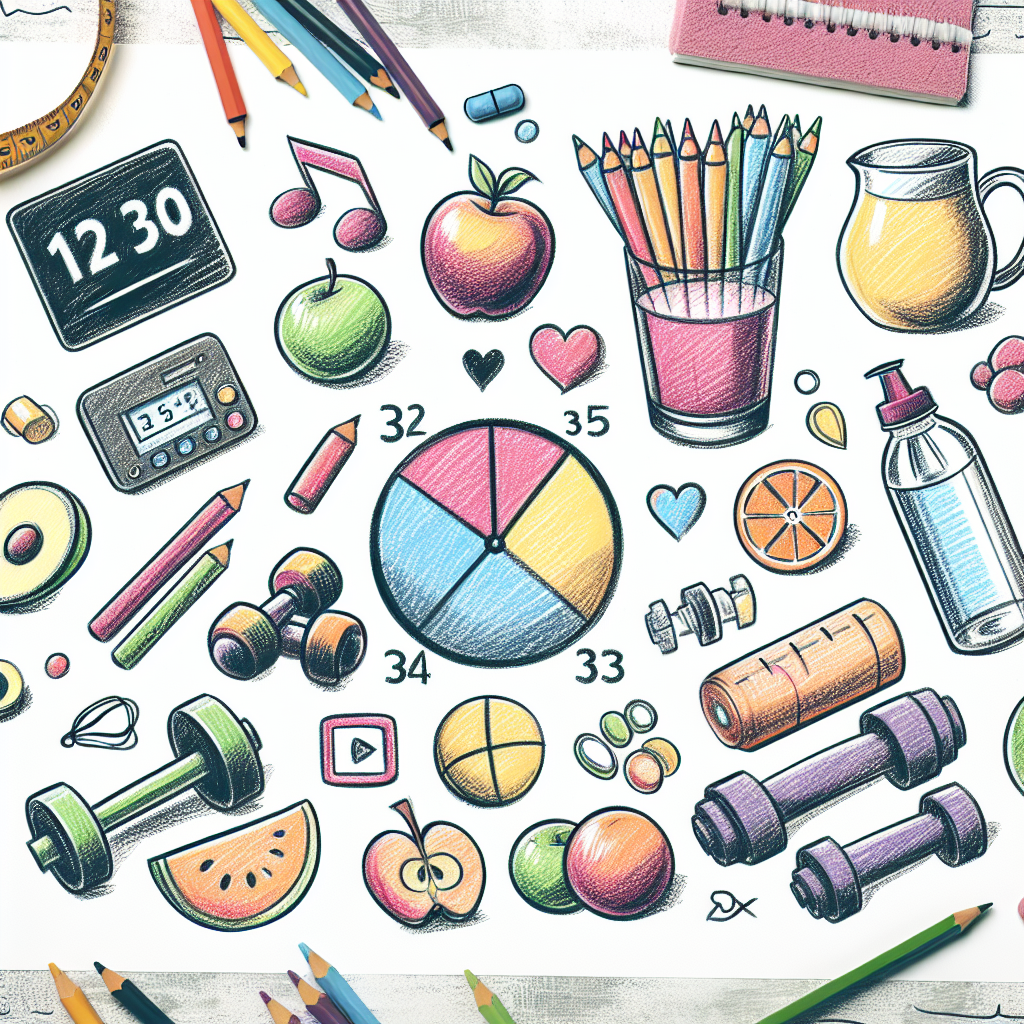 Pastelková ilustrace znázorňující téma: Cvičení