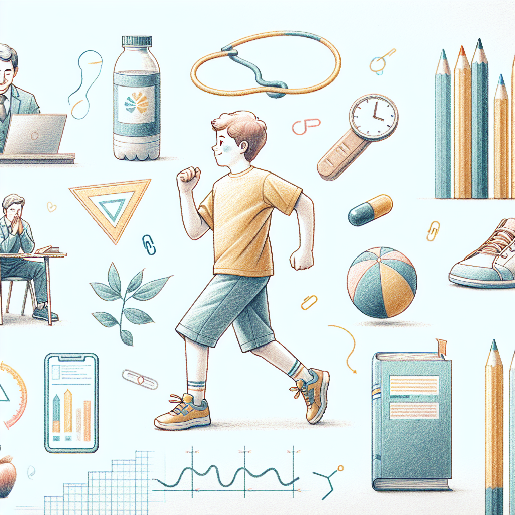 Pastelková ilustrace znázorňující téma: Pohyb a cvičení