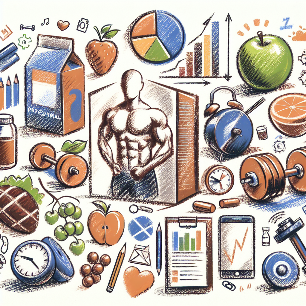 Pastelková ilustrace znázorňující téma: Výživa a fitness