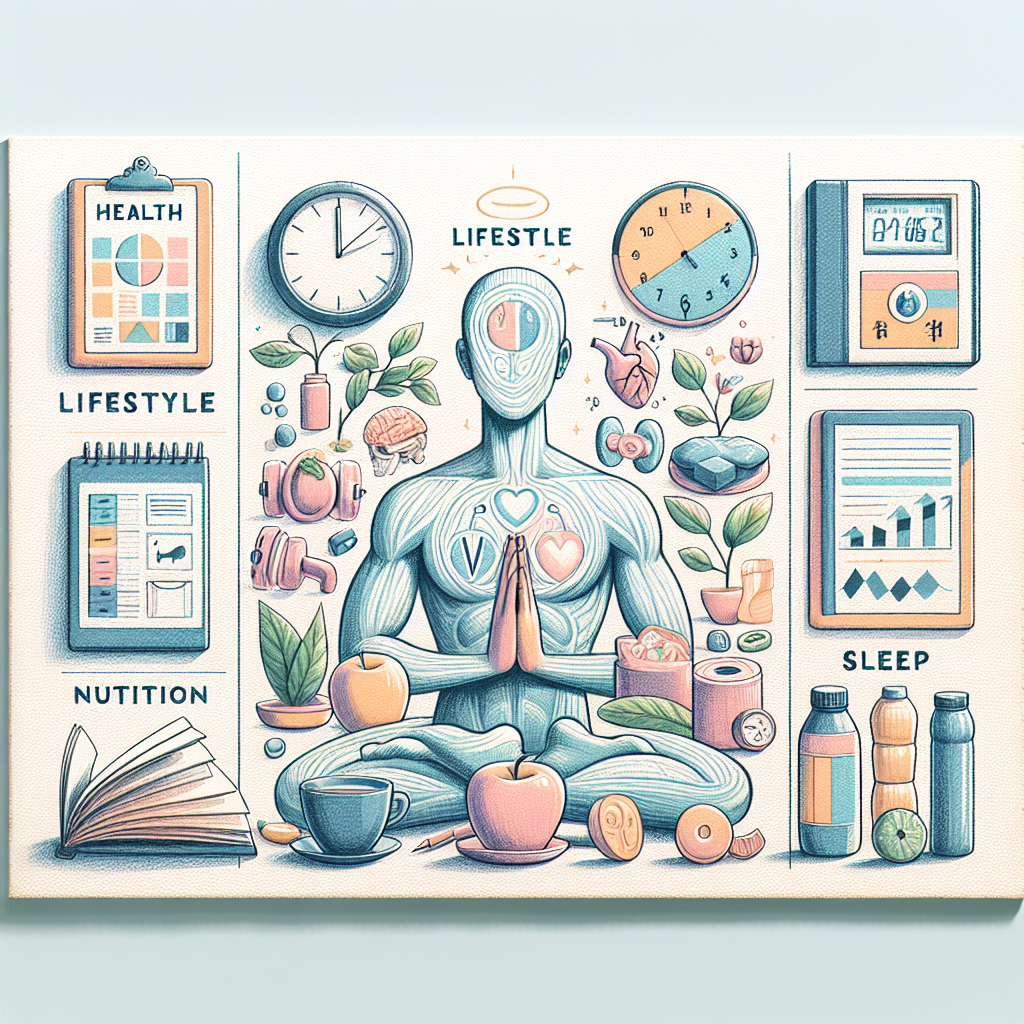 Pastelková ilustrace znázorňující téma: Zdravý životní styl