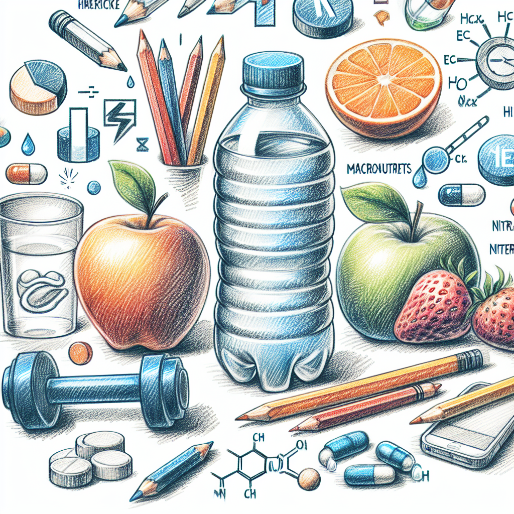 Pastelková ilustrace znázorňující téma: Výživa a cvičení