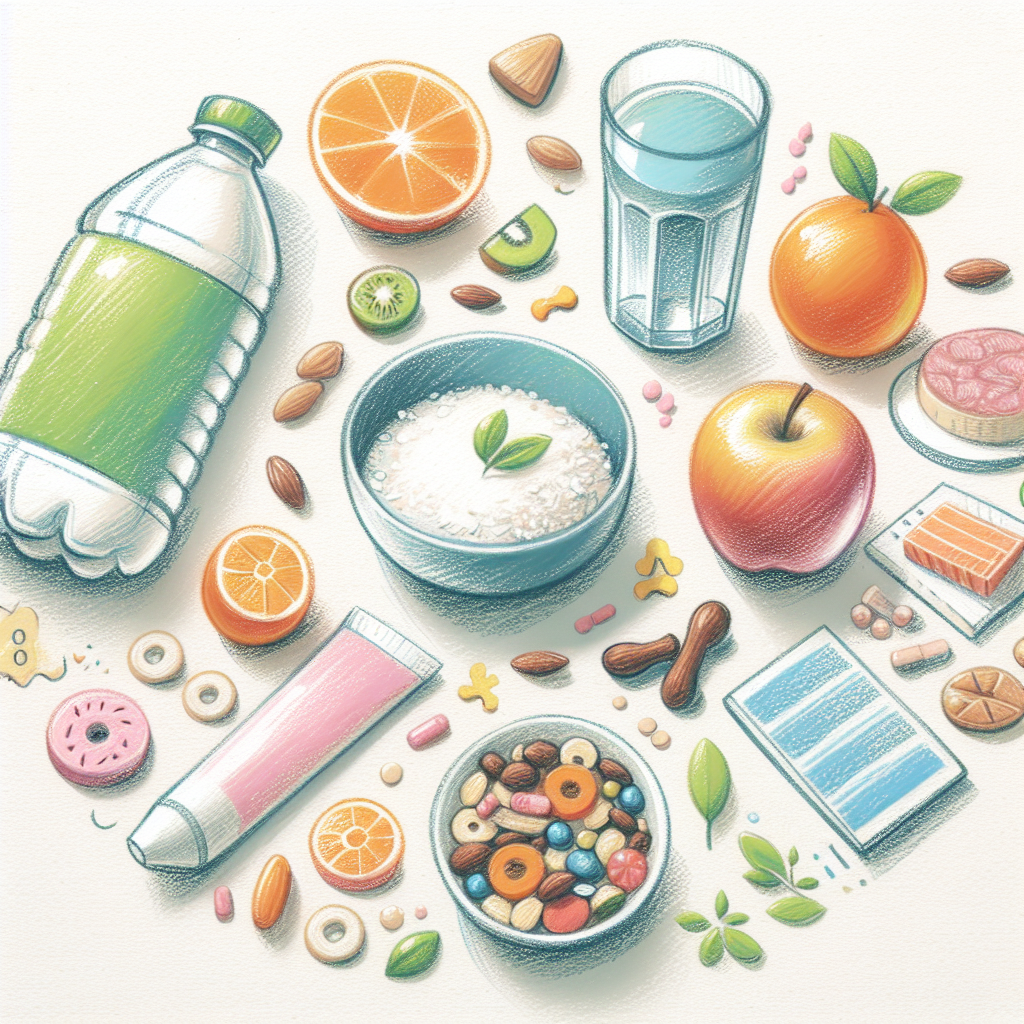 Pastelková ilustrace znázorňující téma: Zdravá výživa